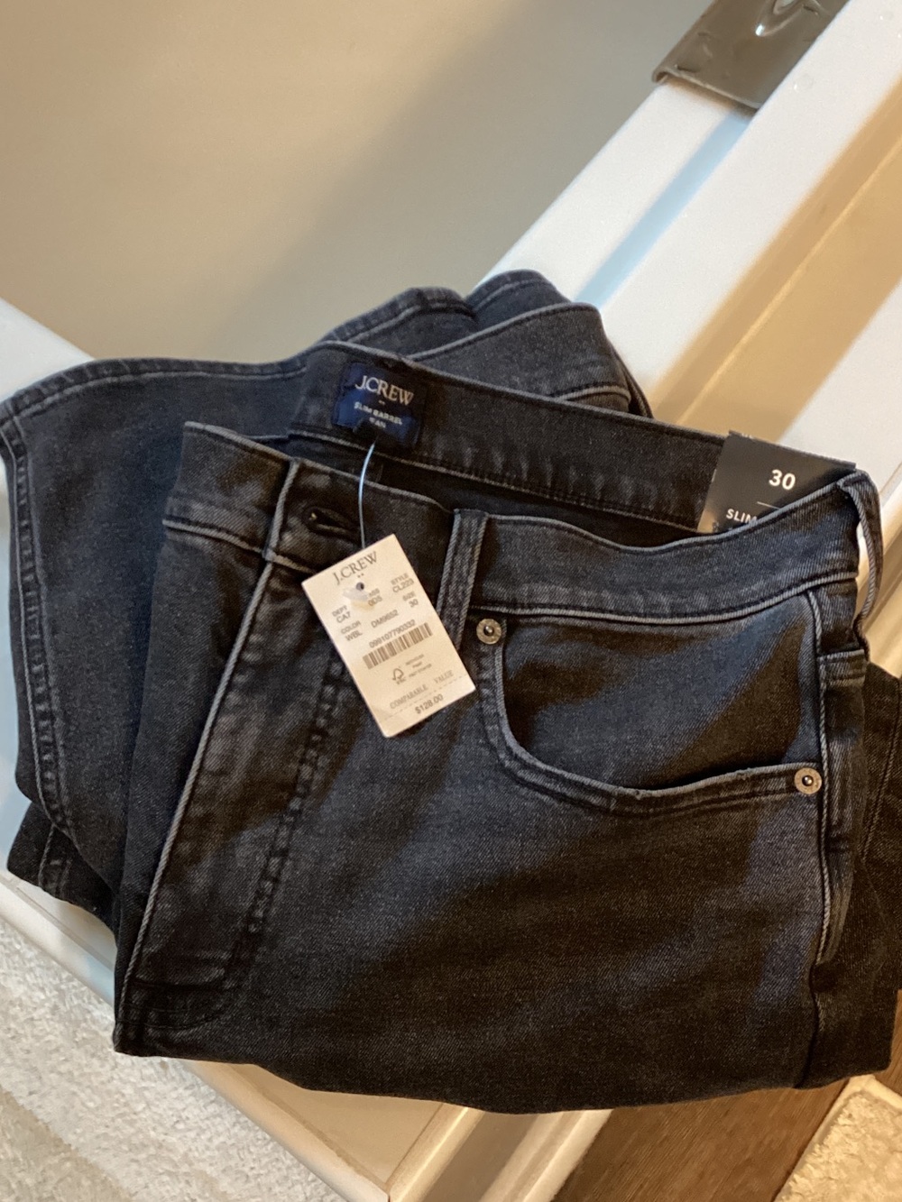 J. Crew Slim Barrel Jeans in Black Denim NWT